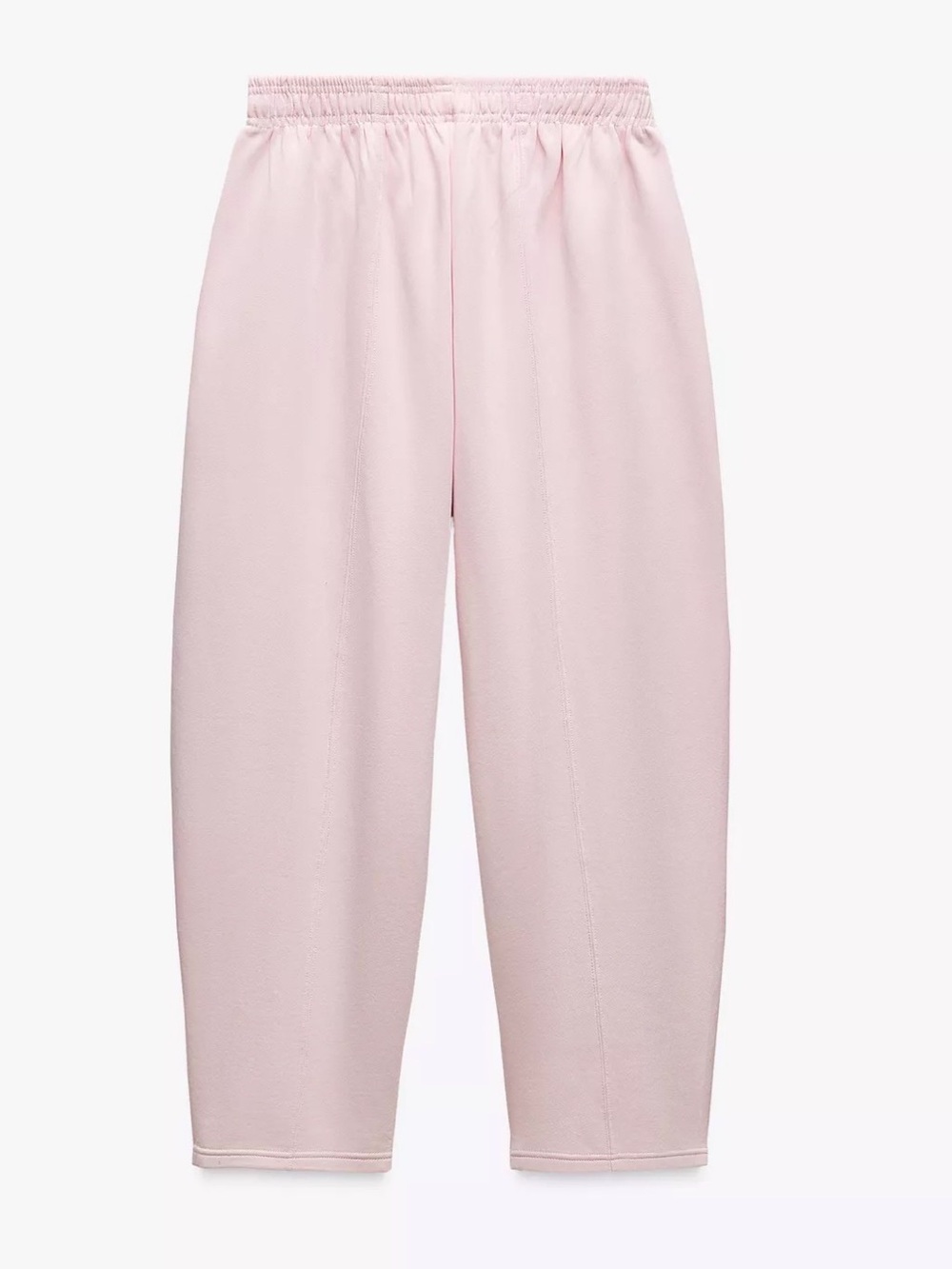 ZARA Tapered Plush and Pants Pastel Pink